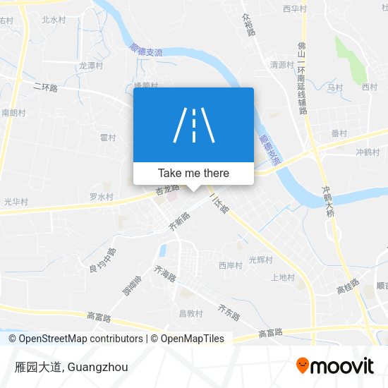 雁园大道 map
