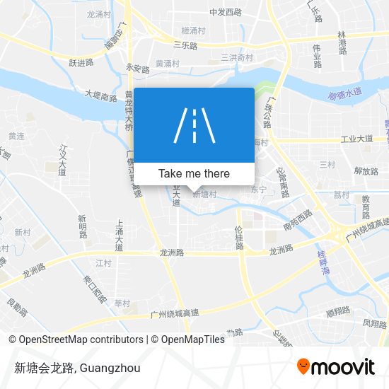 新塘会龙路 map