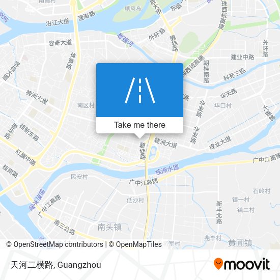 天河二横路 map