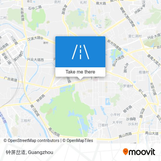 钟屏岔道 map