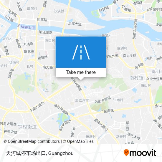 天河城停车场出口 map
