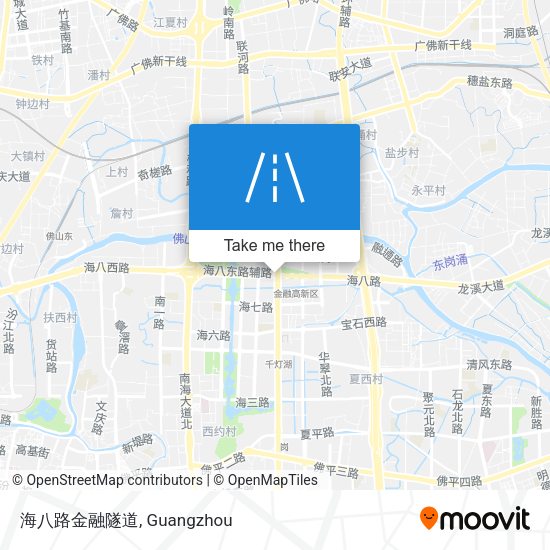 海八路金融隧道 map