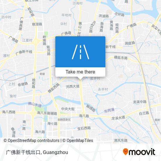 广佛新干线出口 map
