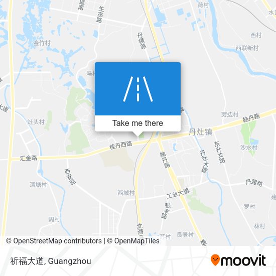 祈福大道 map