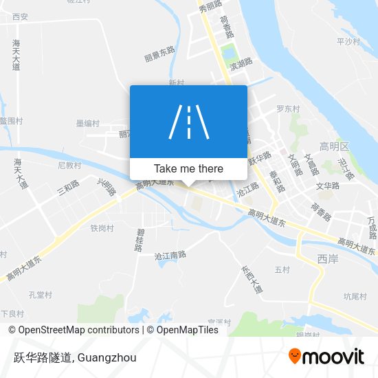 跃华路隧道 map
