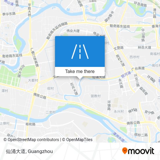 仙涌大道 map