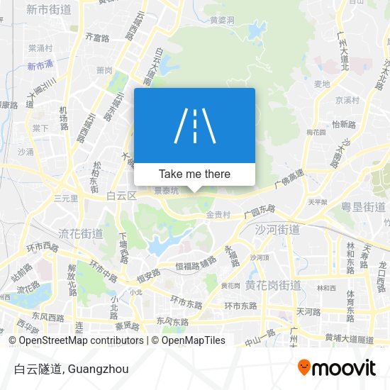 白云隧道 map
