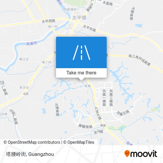 塔腰岭街 map
