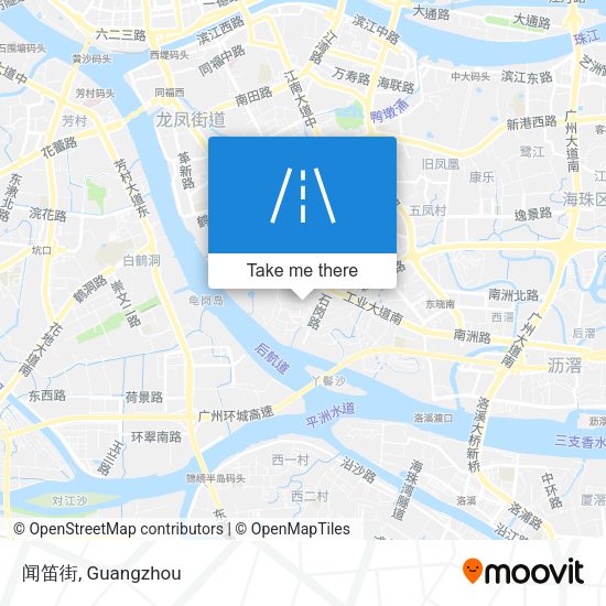 闻笛街 map