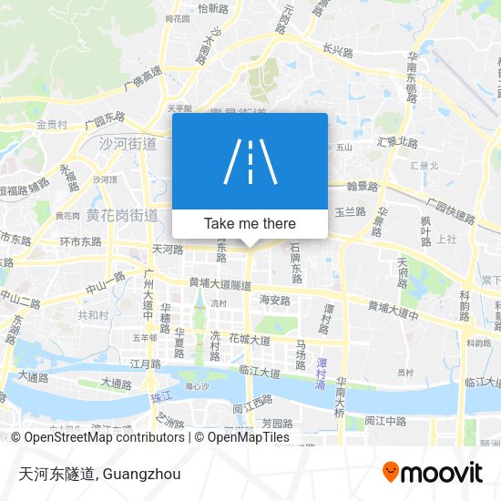 天河东隧道 map
