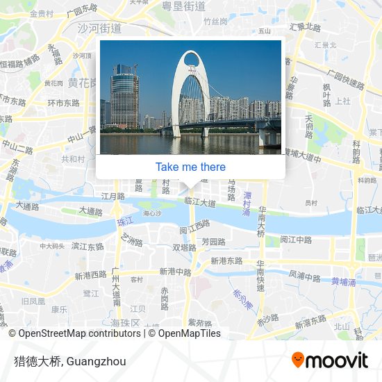 猎德大桥 map
