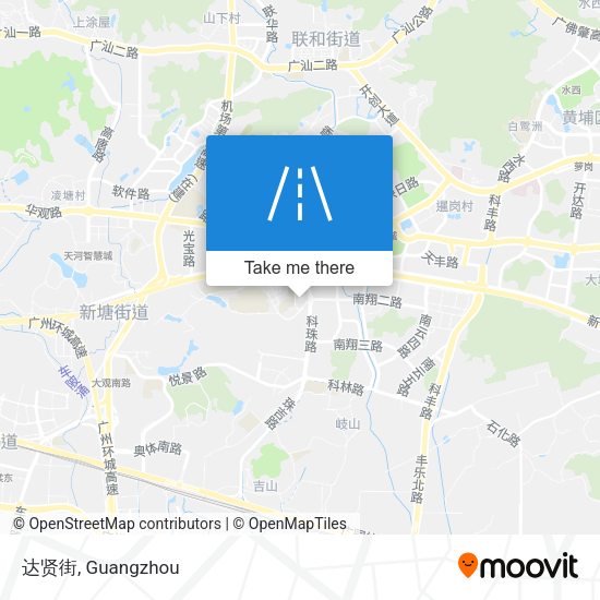 达贤街 map