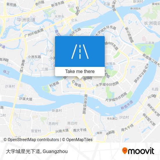 大学城星光下道 map