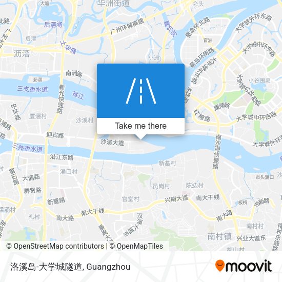 洛溪岛-大学城隧道 map