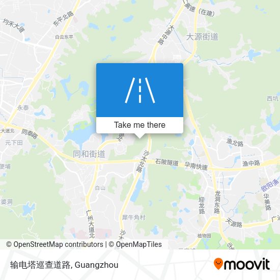 输电塔巡查道路 map