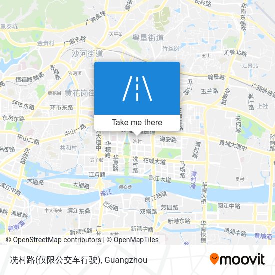 冼村路(仅限公交车行驶) map