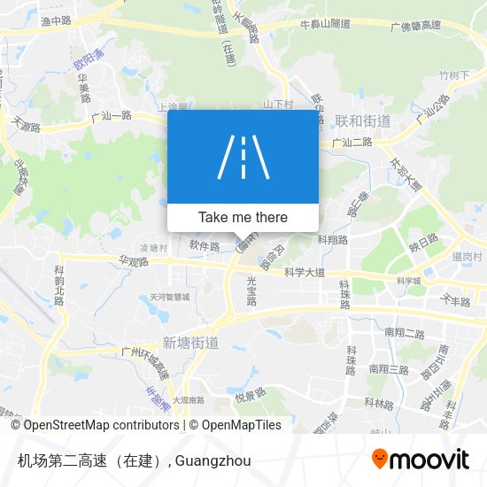 机场第二高速（在建） map