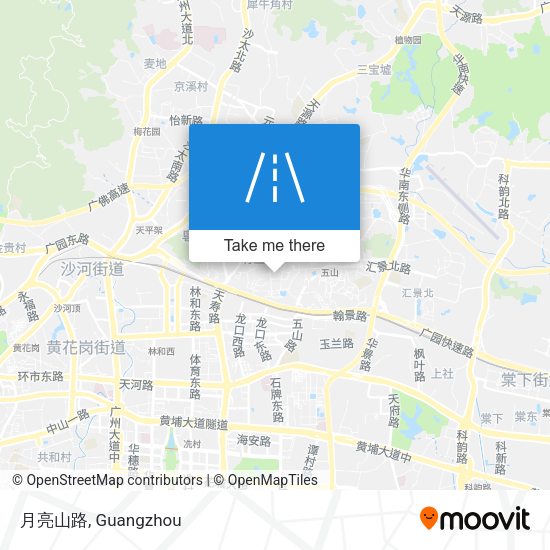 月亮山路 map
