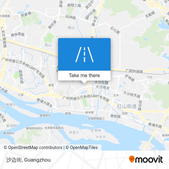沙边街 map