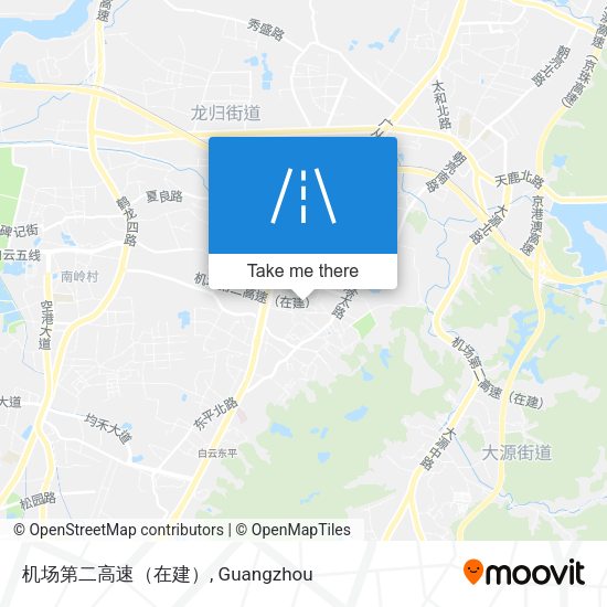 机场第二高速（在建） map