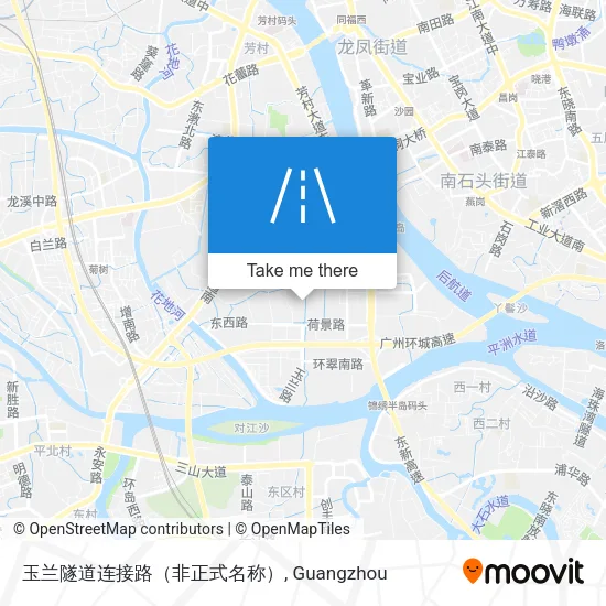 玉兰隧道连接路（非正式名称） map
