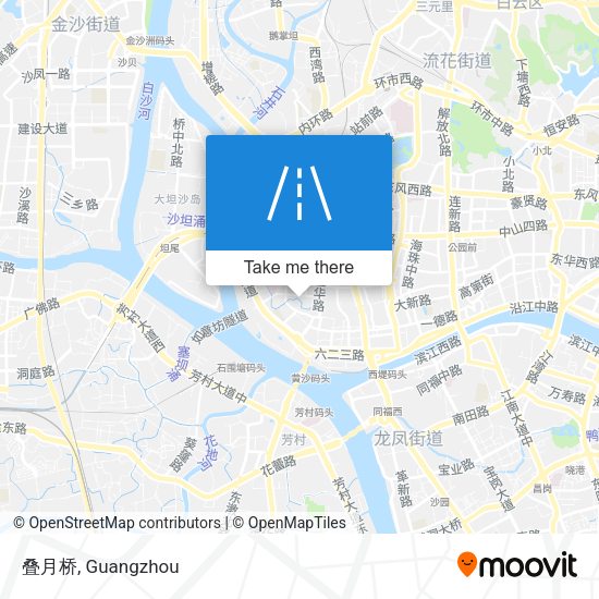 叠月桥 map