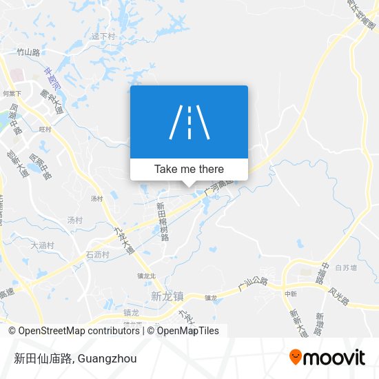 新田仙庙路 map