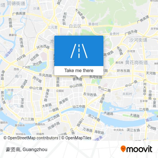 豪贤南 map