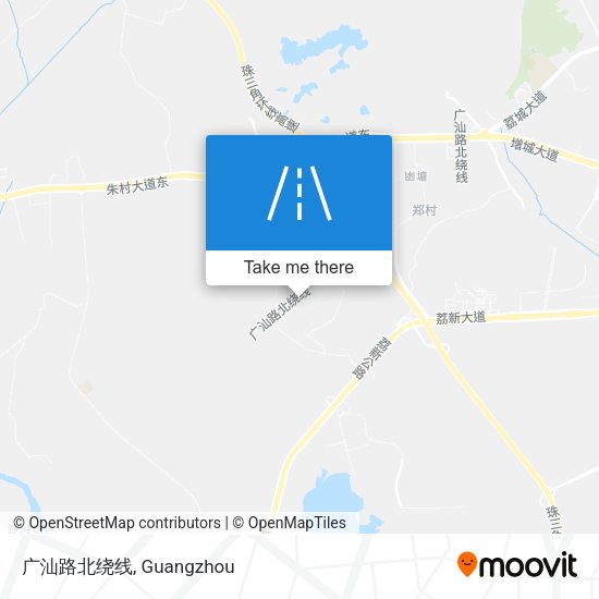 广汕路北绕线 map