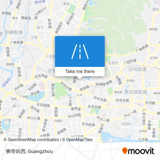 狮带岗西 map
