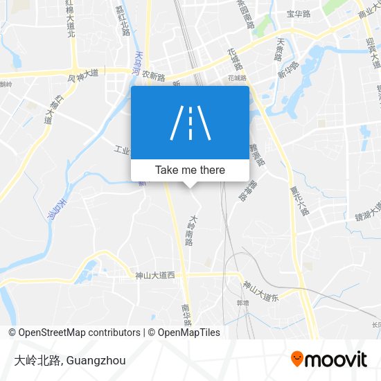 大岭北路 map