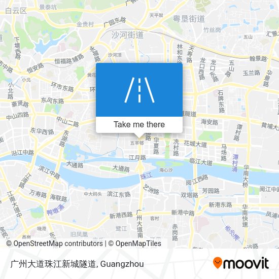 广州大道珠江新城隧道 map