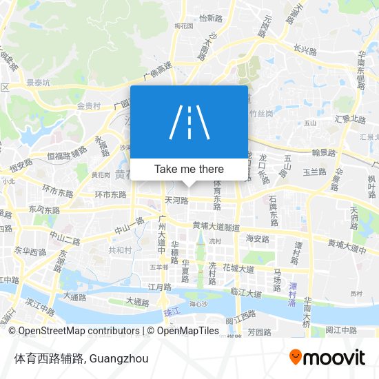 体育西路辅路 map