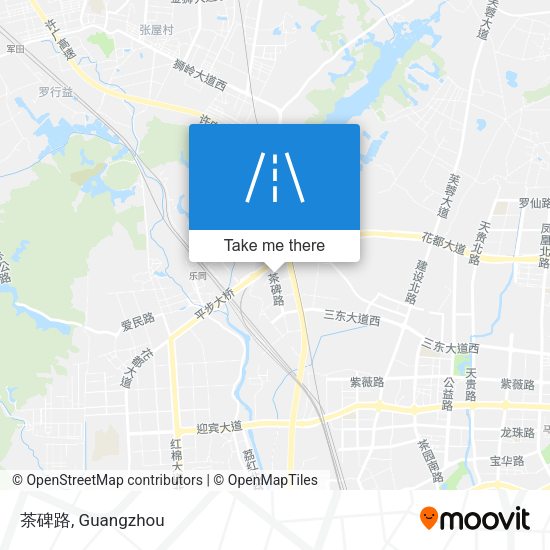 茶碑路 map