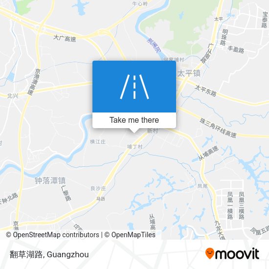 翻草湖路 map