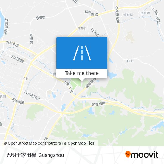 光明干家围街 map