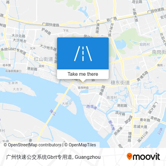 广州快速公交系统Gbrt专用道 map
