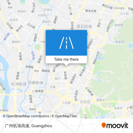 广州机场高速 map