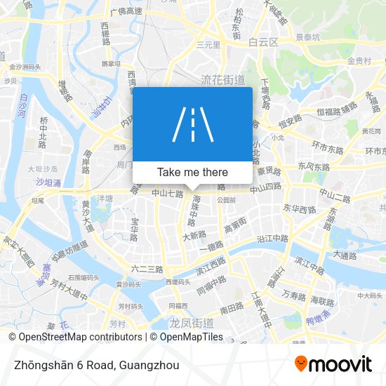 Zhōngshān 6 Road map