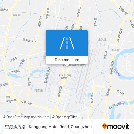 空港酒店路 - Konggang Hotel Road map