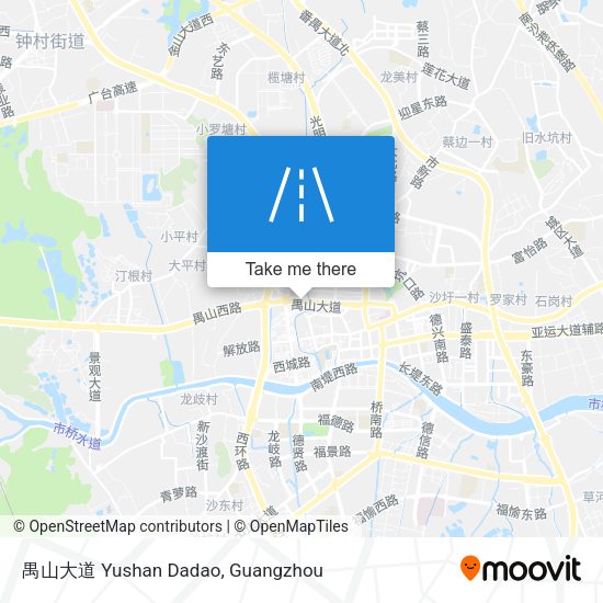 禺山大道 Yushan Dadao map