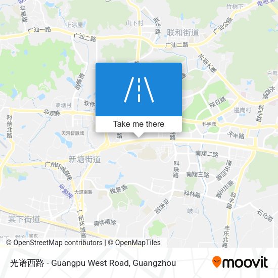 光谱西路 - Guangpu West Road map