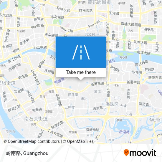 岭南路 map