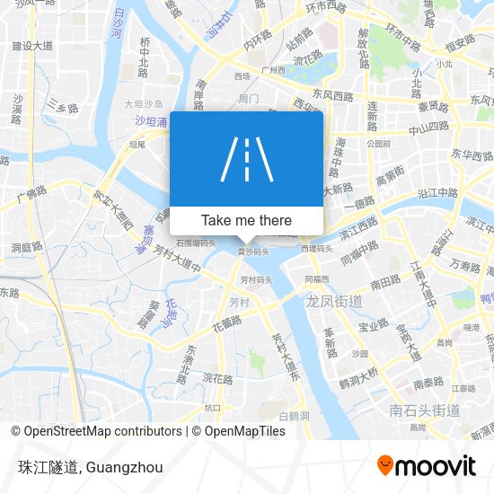 珠江隧道 map