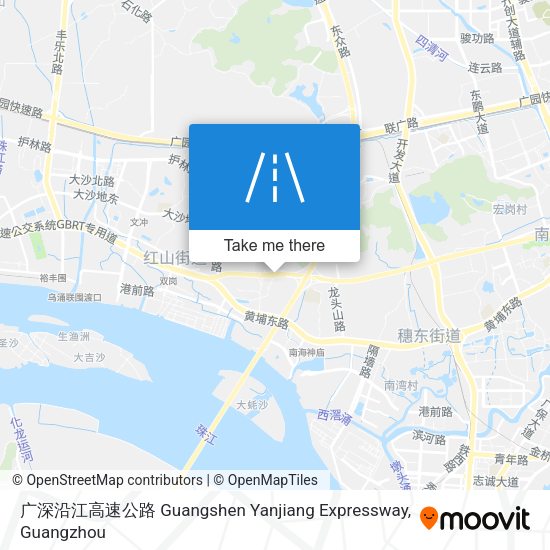 广深沿江高速公路 Guangshen Yanjiang Expressway map