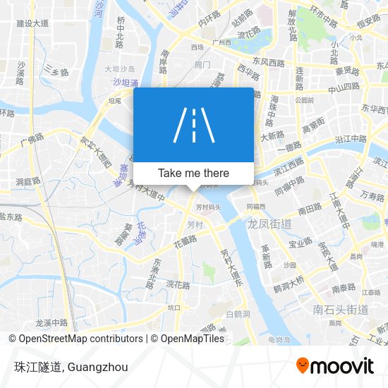 珠江隧道 map
