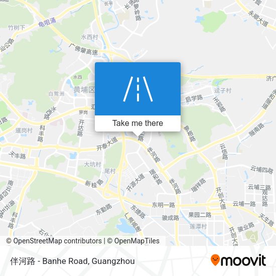 伴河路 - Banhe Road map