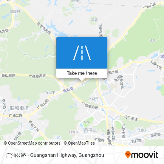 广汕公路 - Guangshan Highway map