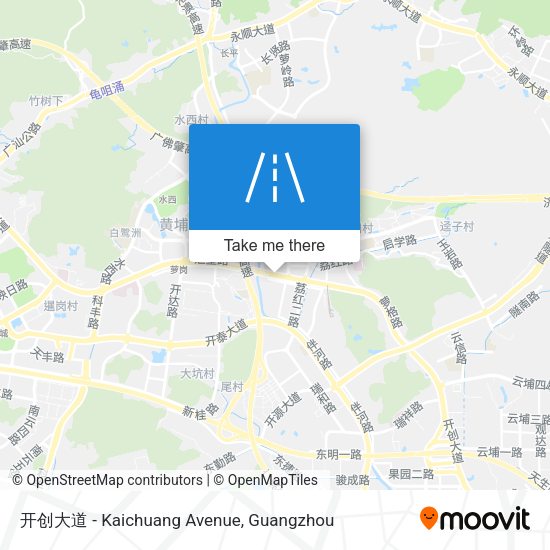 开创大道 - Kaichuang Avenue map