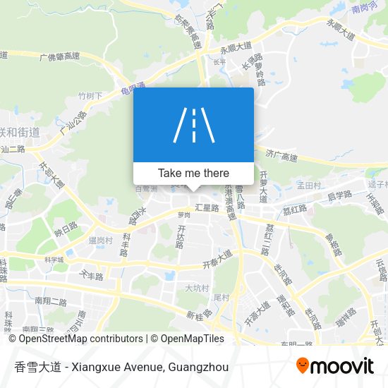 香雪大道 - Xiangxue Avenue map